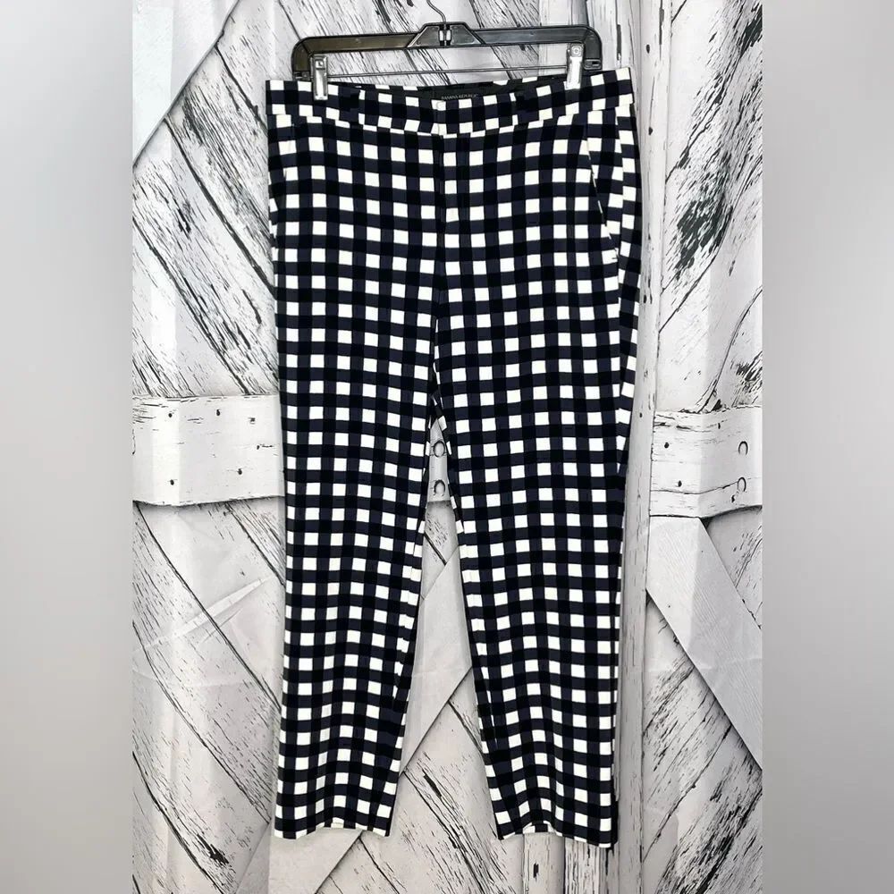 BANANA REPUBLIC “Avery” Gingham Pants Sz. 6